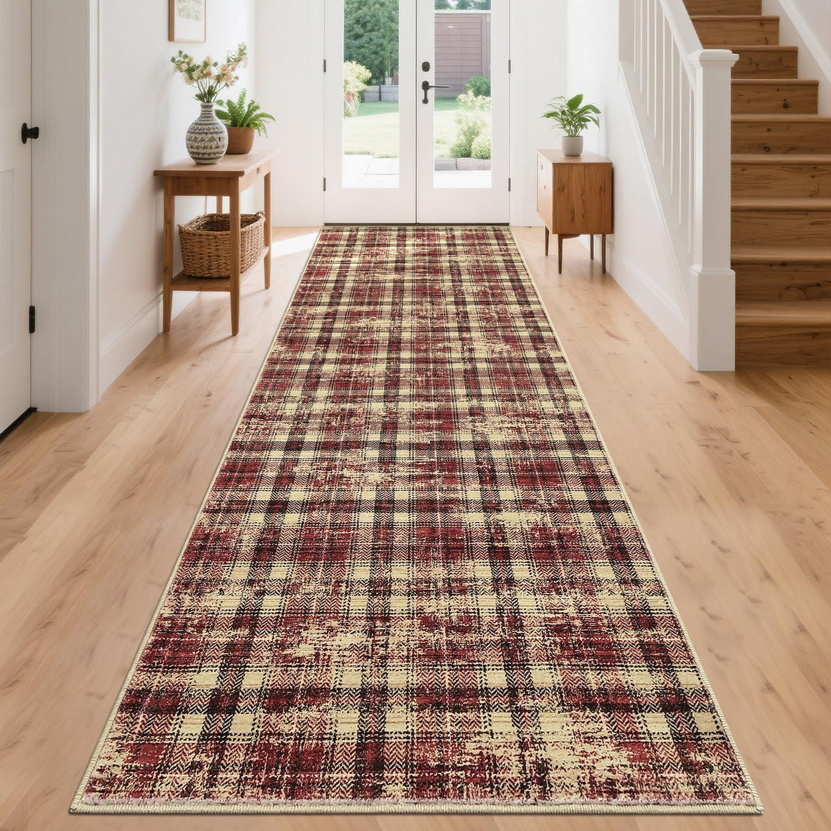 Large Living Room Rugs 8x10 Area Rugs Machine Washable Modern Geometric Neutral Rug Non Slip Low Pile Farmhouse Stain Resistant Carpet for Bedroom Nursery Classroom Dorm 8'x10' Multi