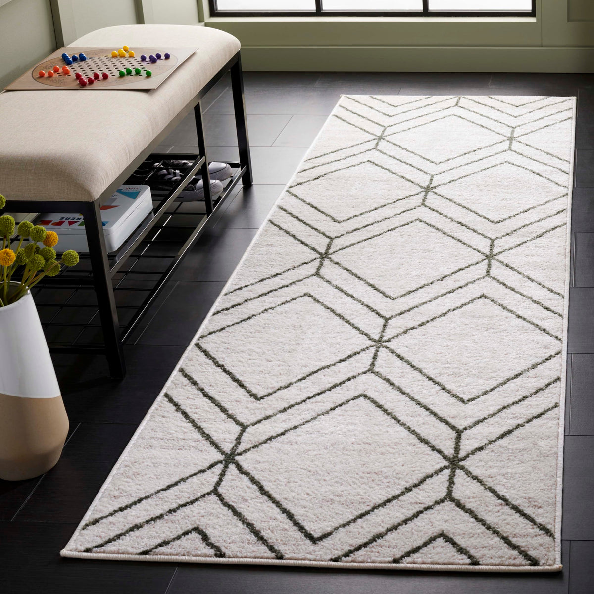 SAFAVIEH Adirondack Area Rug 8'x10', Modern Sage & Ivory ADR241Y