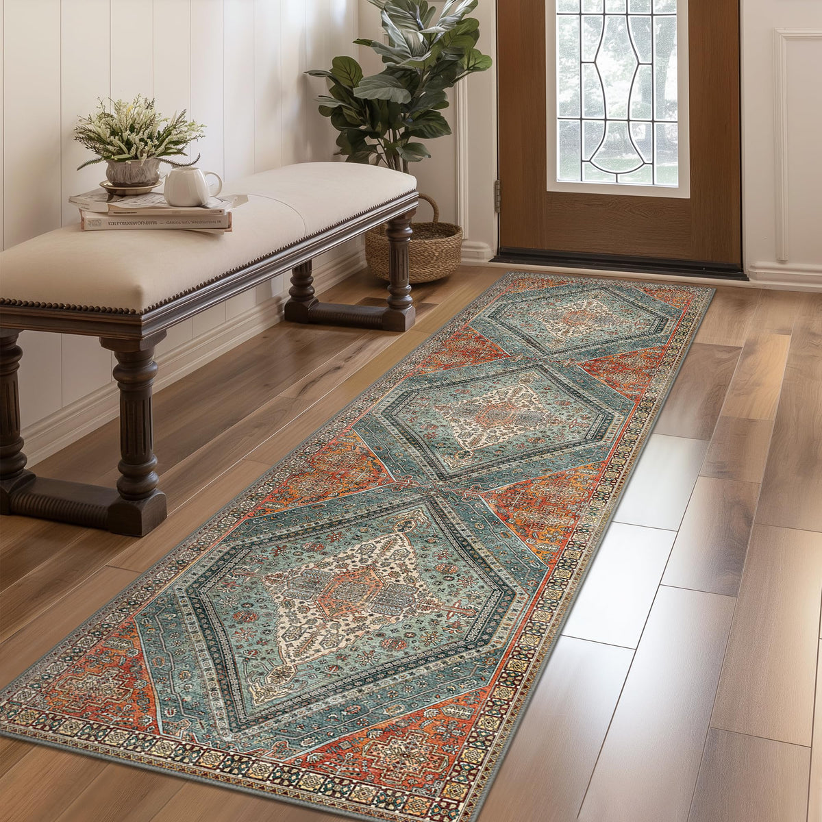 8x10 Area Rug Washable Rug for Living Room Bedroom Non Slip Carpet Taupe