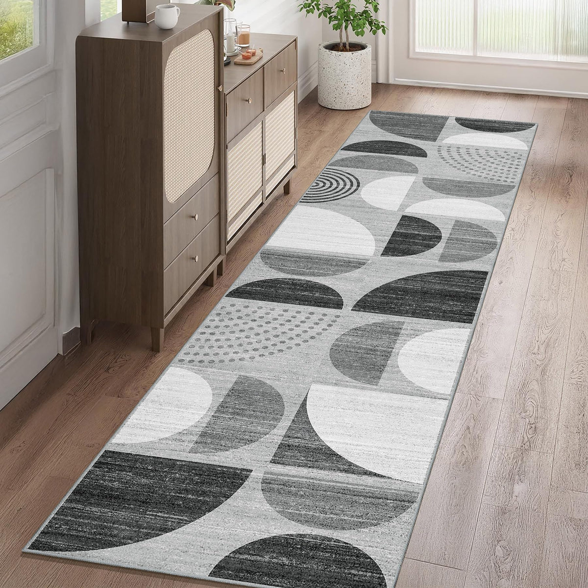 MUJOO 5x7 Area Rugs Washable,Boho Rugs Non Slip Modern Abstract Large