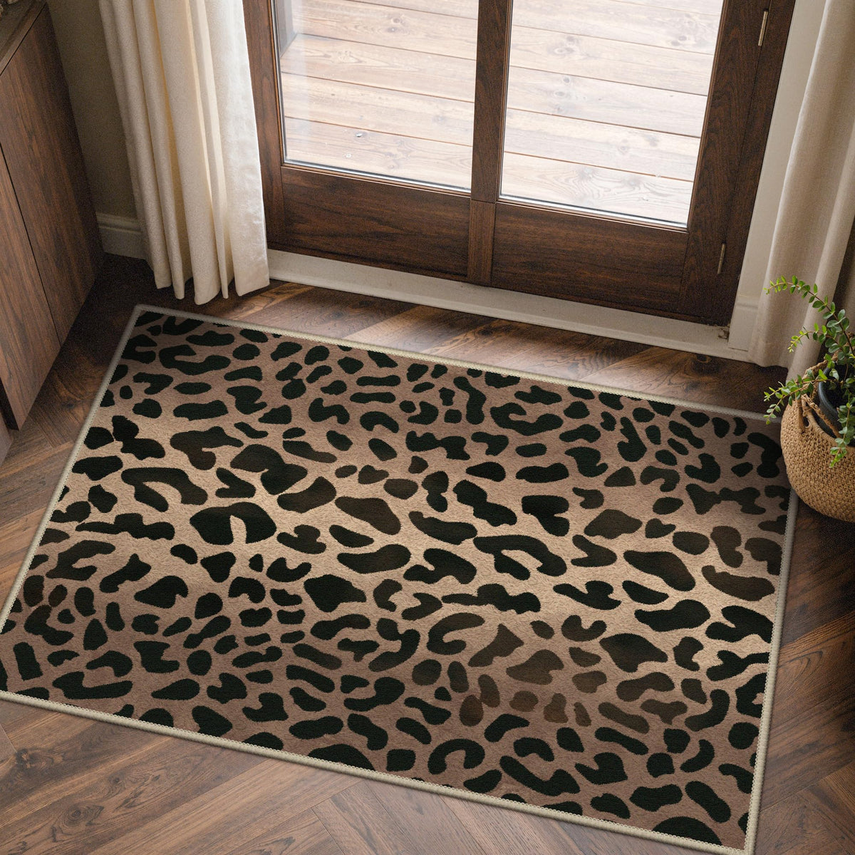 Bavni Zebra Print Rugs 5x7 Washable Area Carpet for Bedroom Living Room