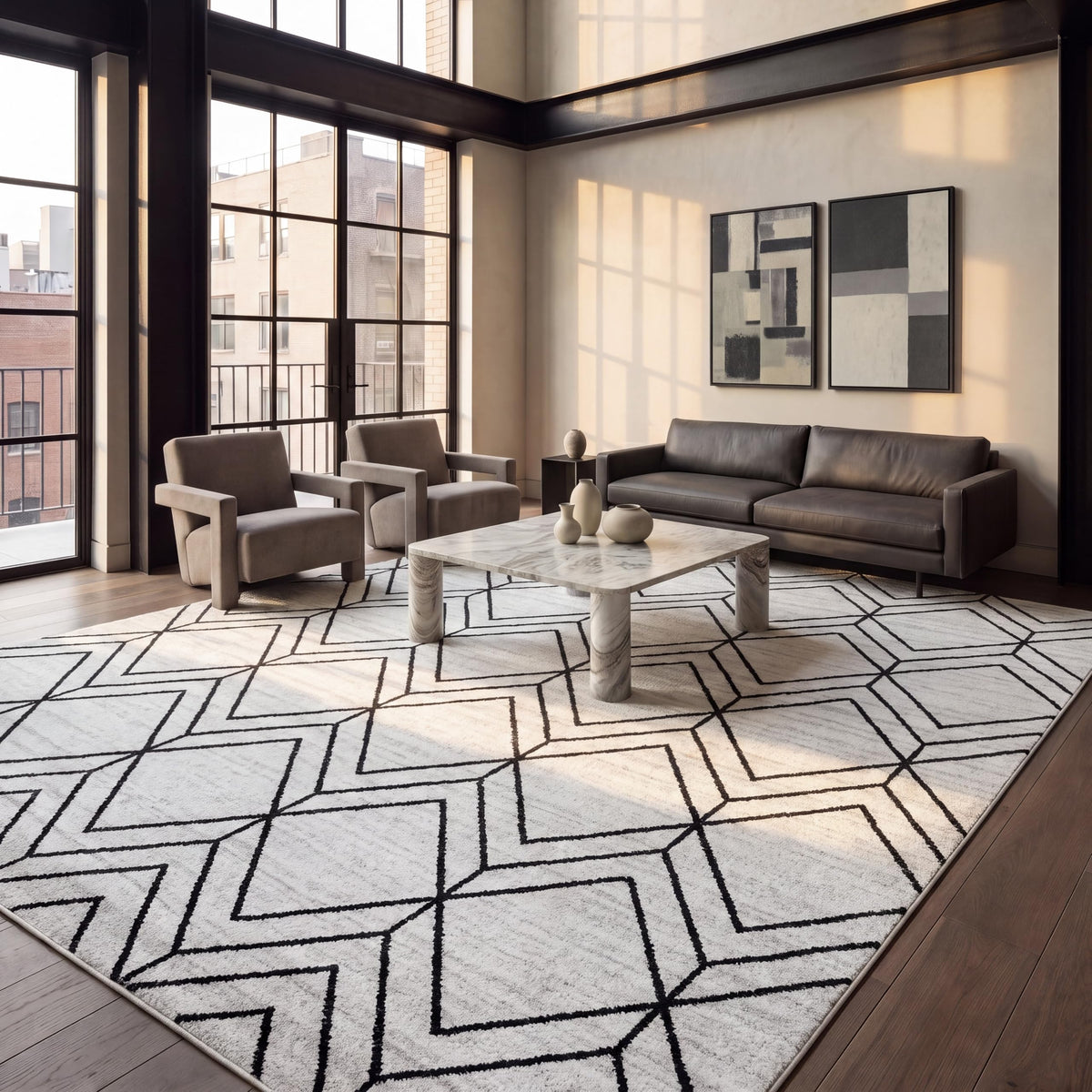 SAFAVIEH Adirondack Area Rug 8'x10', Modern Sage & Ivory ADR241Y
