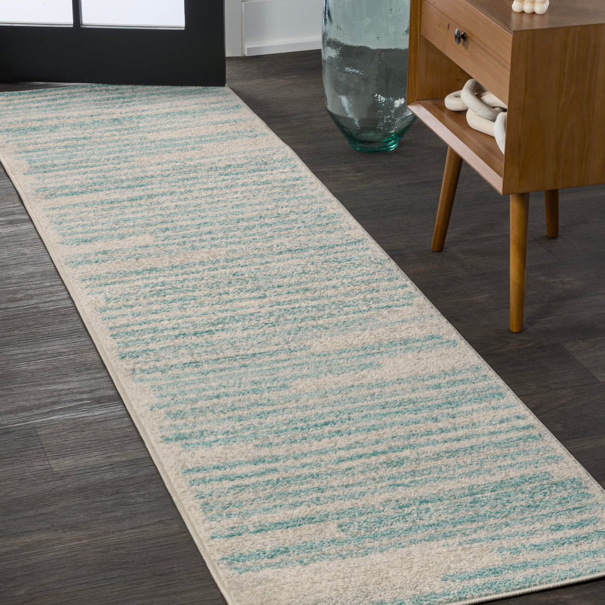 JONATHAN Y Khalil Modern Berber Stripe Cream/Black Indoor Area Rug, 8x10, Contemporary, Bohemian, Easy-Cleaning for Living Room, Bedroom, Kitchen, Pet Friendly, Non-Shedding (MOH207A-8)