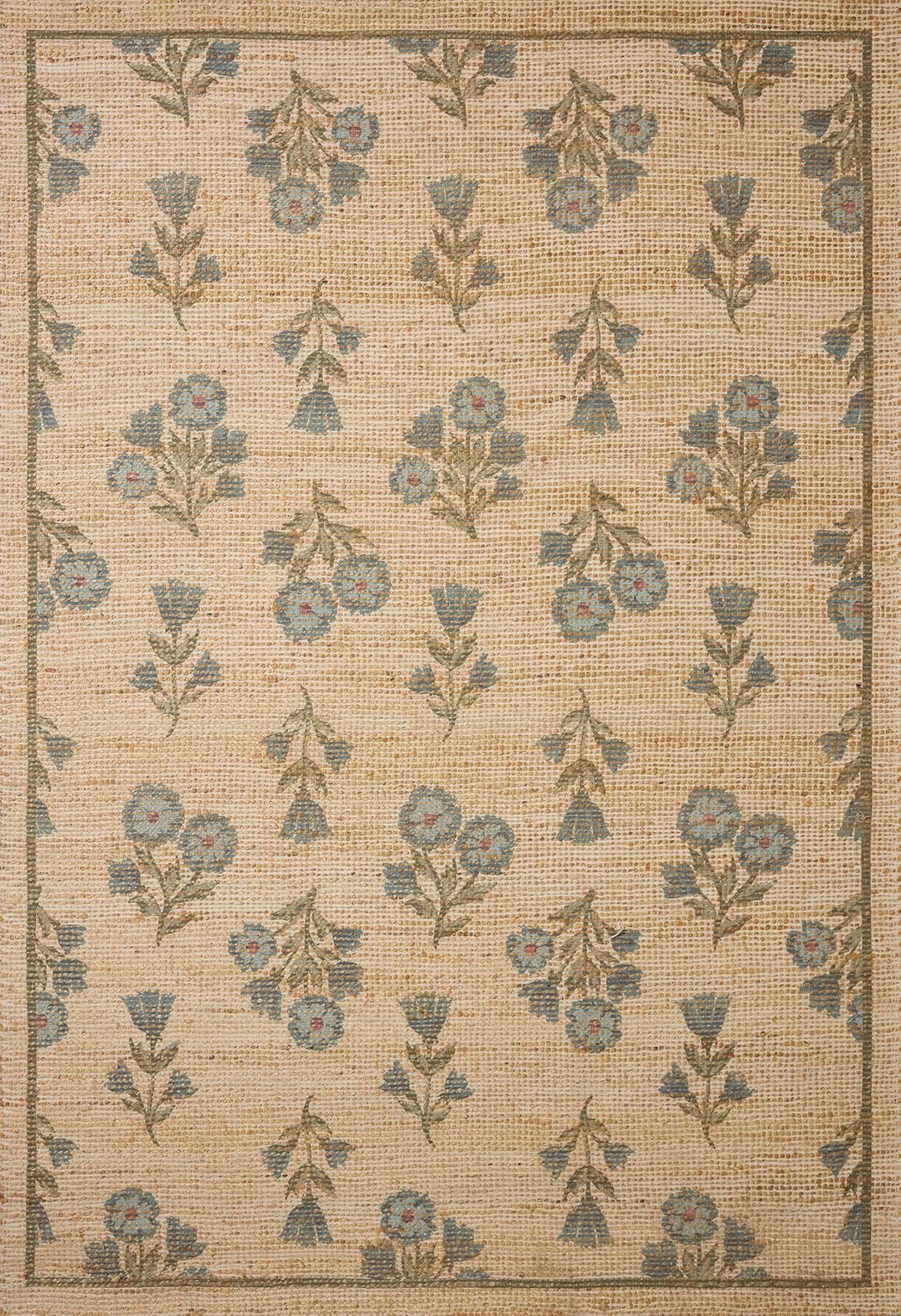 Loloi Chris Loves Julia Rue Moss/Blue 3'-6" x 5'-6" Accent Rug