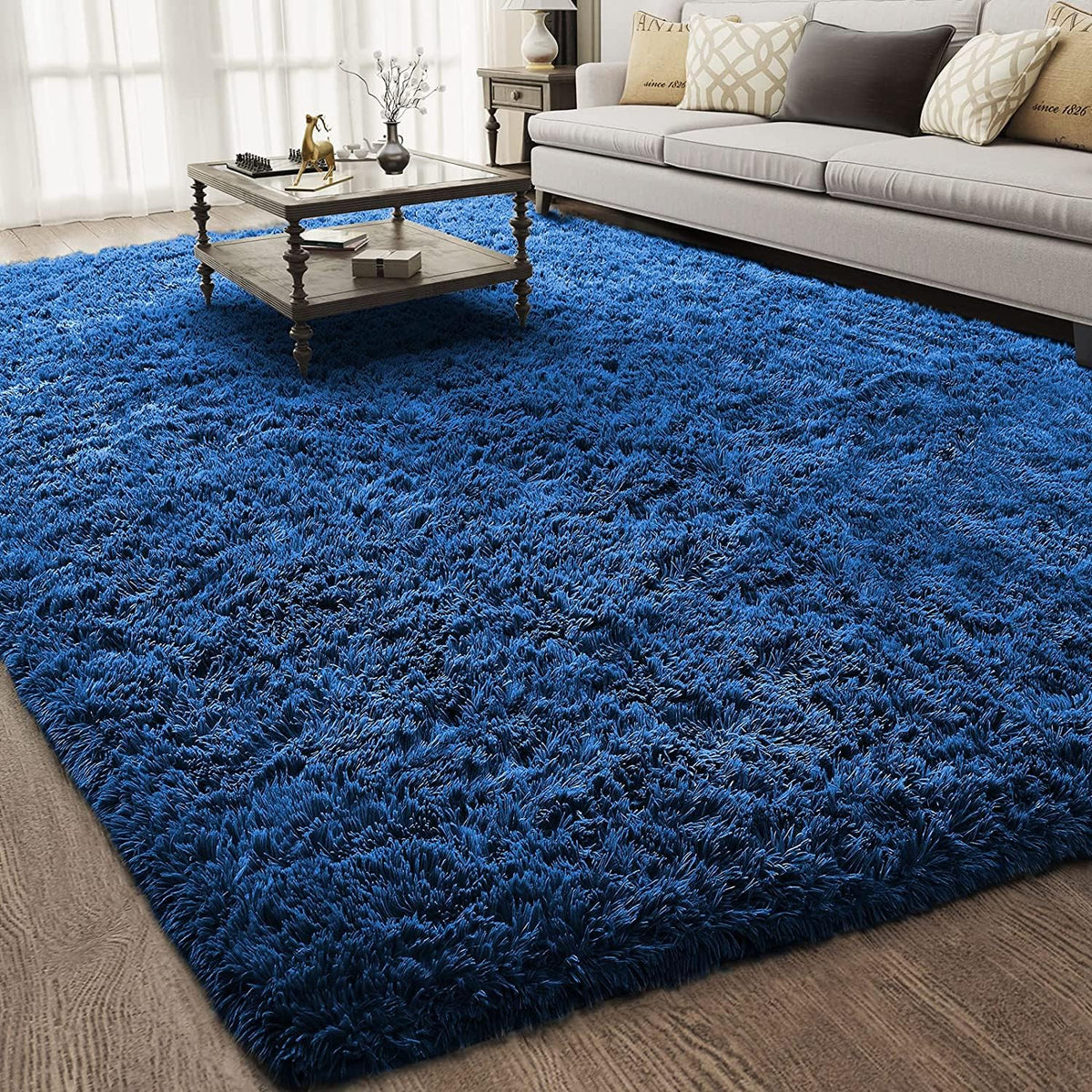 Ophanie Leopard Rugs for Bedroom Living Room, Cheetah Print Rug Fluffy Shag Large Fuzzy Plush Soft Throw,Large Shaggy Floor Faux Animal Throw 4x6 Carpets,Decor Aesthetic with Over 99 pcs Pile fibers