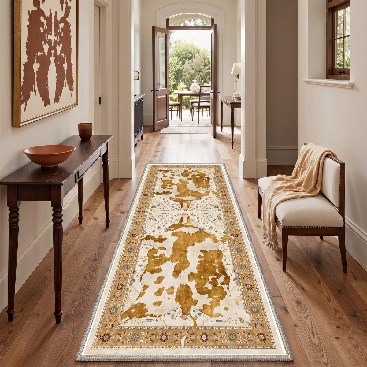Bavni Leopard Rug 5x7 Cheetah Animal Print Rug Washable Jungle Rugs Blue