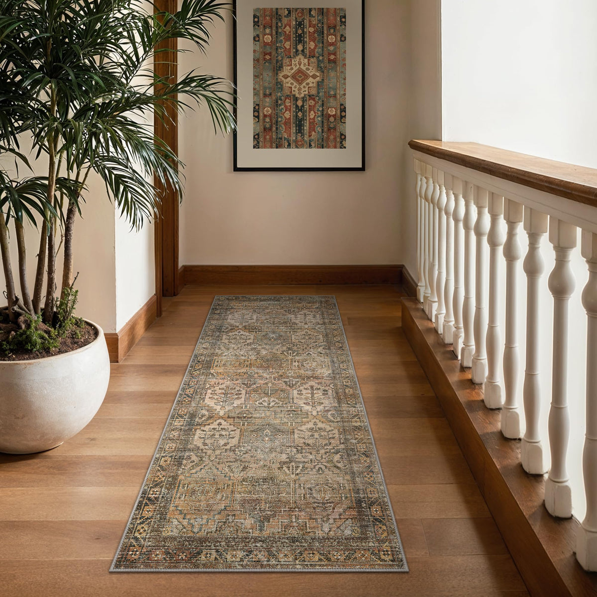 8x10 Area Rug Washable Rug for Living Room Bedroom Non Slip Carpet Taupe