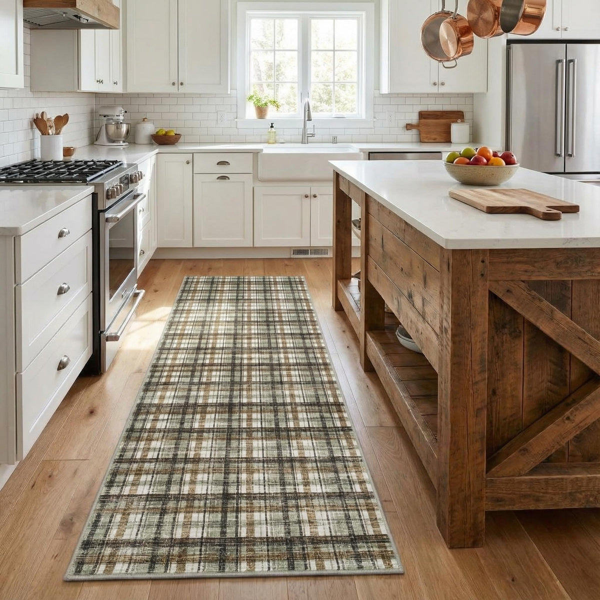 Large Living Room Rugs 8x10 Area Rugs Machine Washable Modern Geometric Neutral Rug Non Slip Low Pile Farmhouse Stain Resistant Carpet for Bedroom Nursery Classroom Dorm 8'x10' Multi
