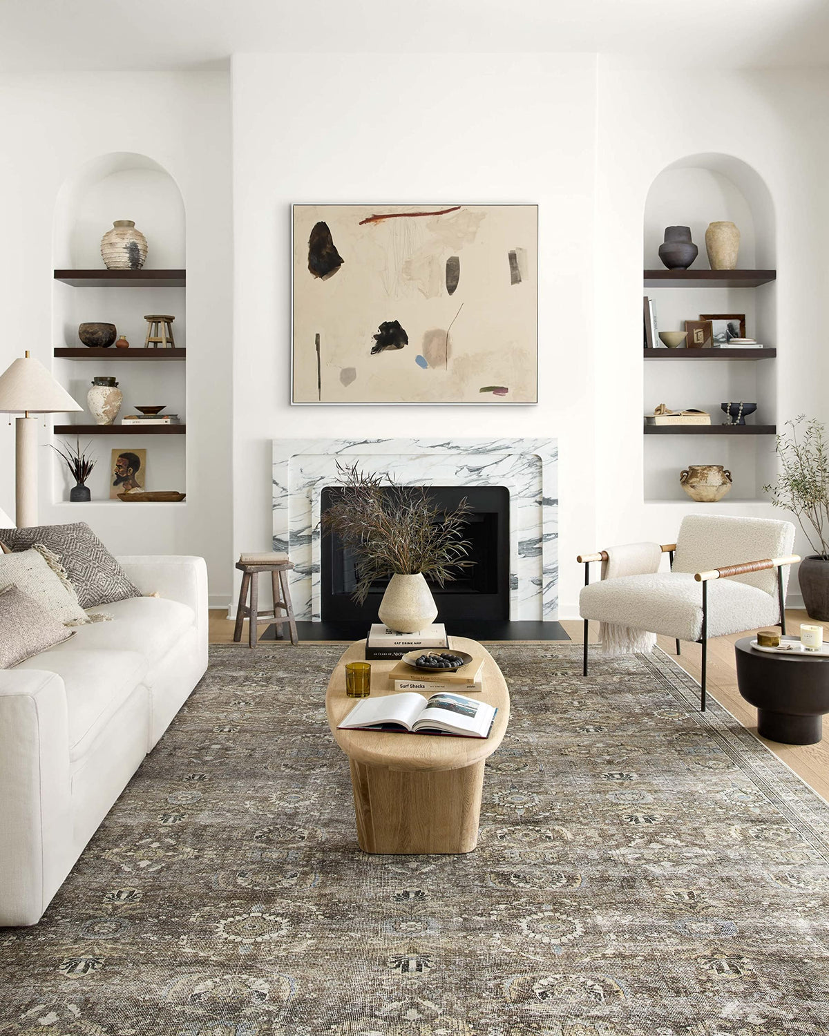 Loloi Layla Olive/Charcoal 7'-6" x 9'-6" Area Rug
