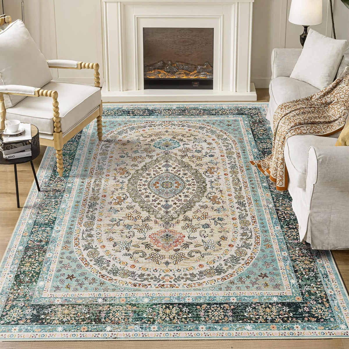5x7 Area Rugs Modern Washable Rug for Living Room Bedroom