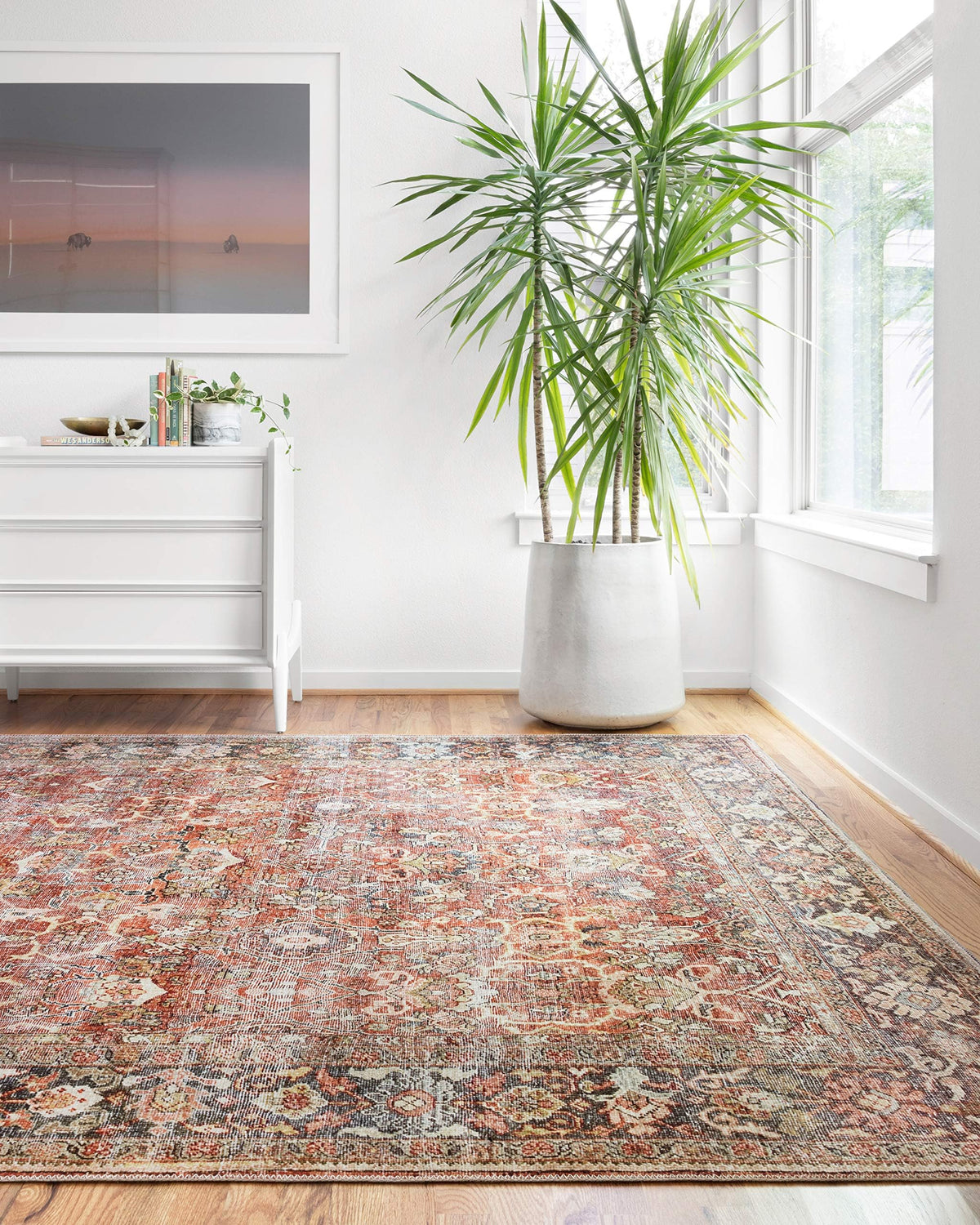 Loloi Layla Olive/Charcoal 7'-6" x 9'-6" Area Rug