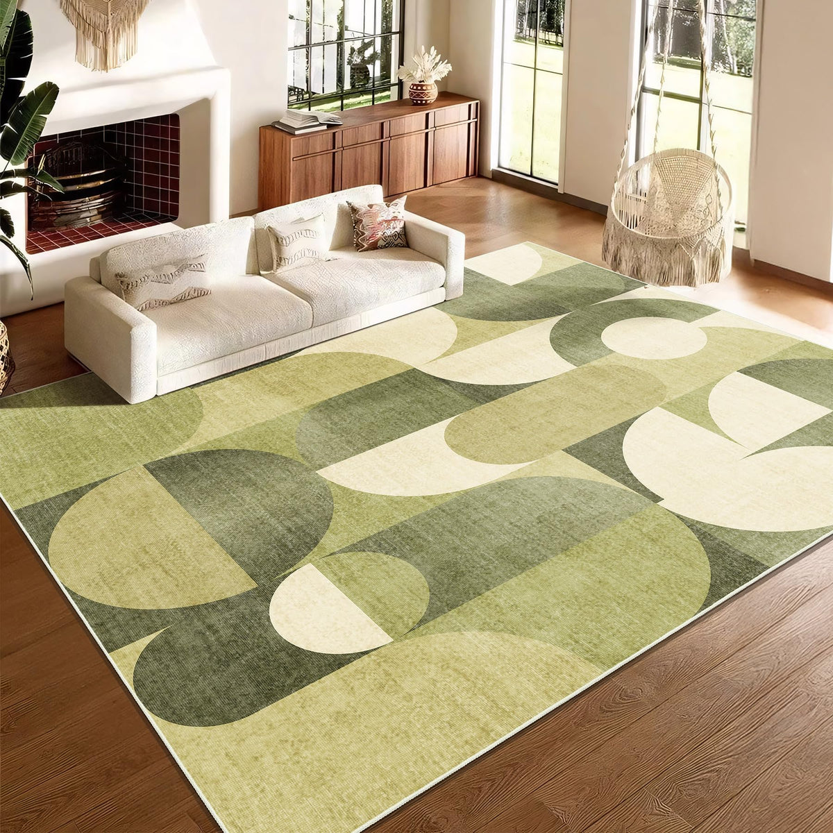 5x7 Area Rugs Modern Washable Rug for Living Room Bedroom