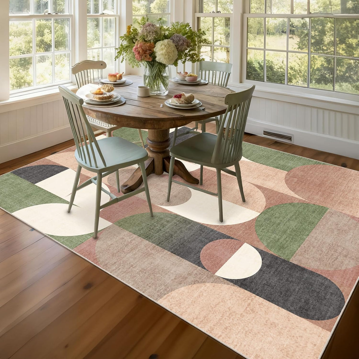 5x7 Area Rugs Modern Washable Rug for Living Room Bedroom