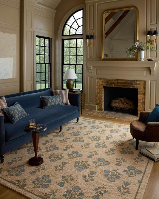 Loloi Chris Loves Julia Rue Moss/Blue 3'-6" x 5'-6" Accent Rug