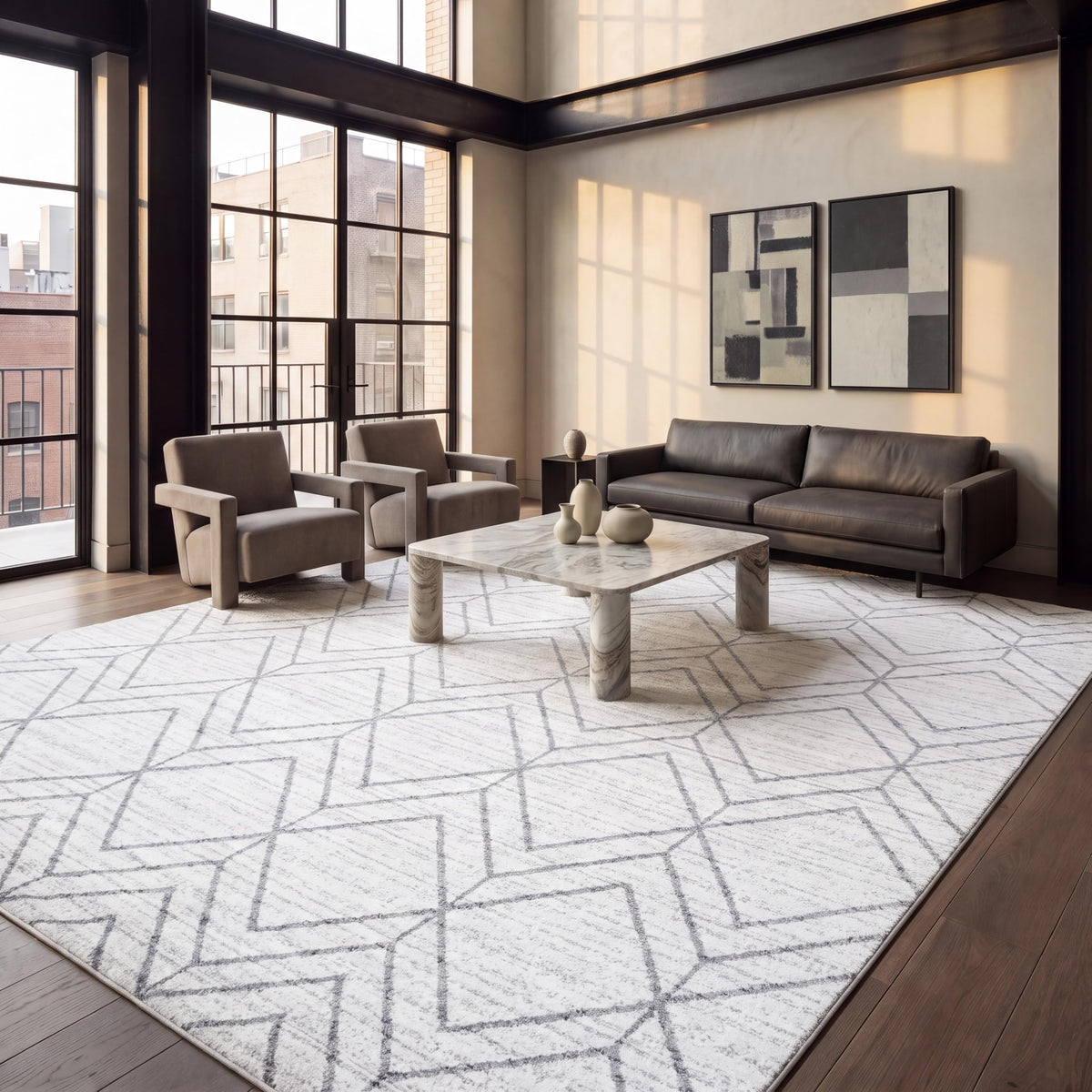 SAFAVIEH Adirondack Area Rug 8'x10', Modern Sage & Ivory ADR241Y