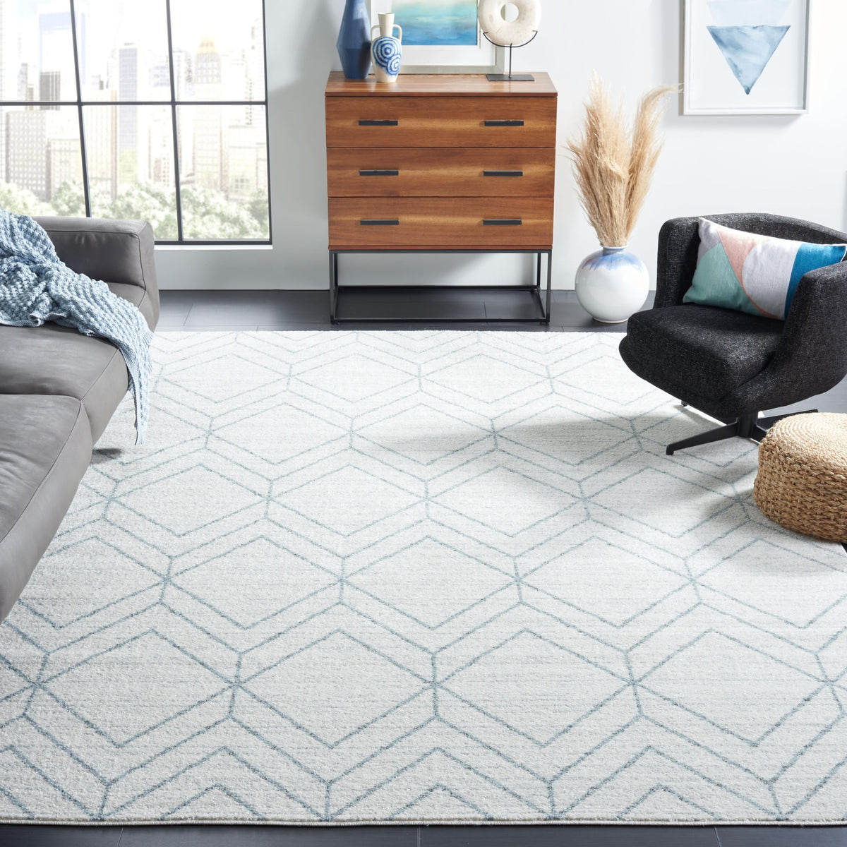 SAFAVIEH Adirondack Area Rug 8'x10', Modern Sage & Ivory ADR241Y