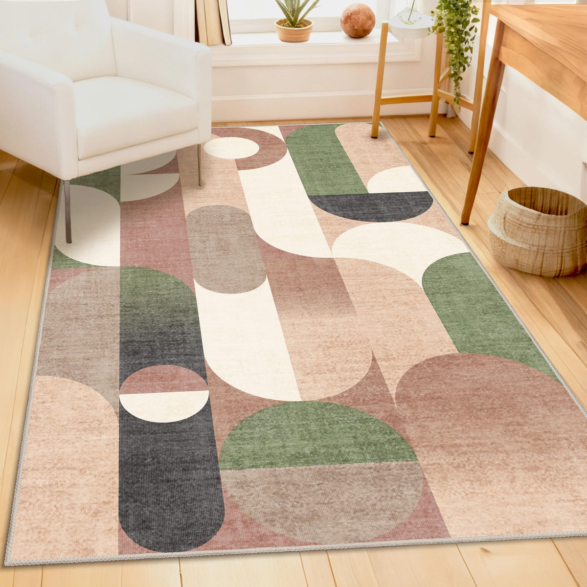 5x7 Area Rugs Modern Washable Rug for Living Room Bedroom