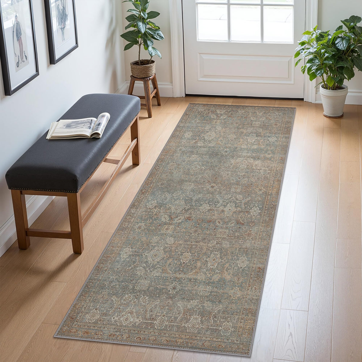 8x10 Area Rug Washable Rug for Living Room Bedroom Non Slip Carpet Taupe