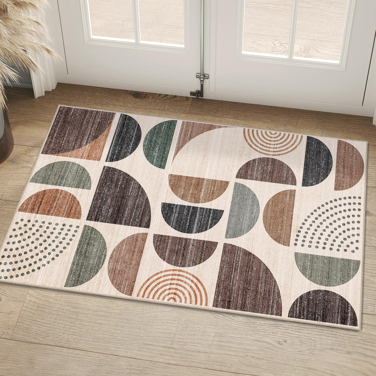 MUJOO 5x7 Area Rugs Washable,Boho Rugs Non Slip Modern Abstract Large