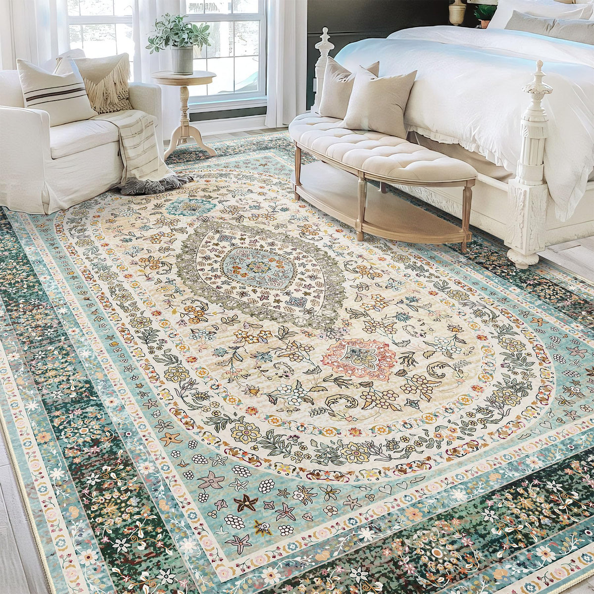 5x7 Area Rugs Modern Washable Rug for Living Room Bedroom