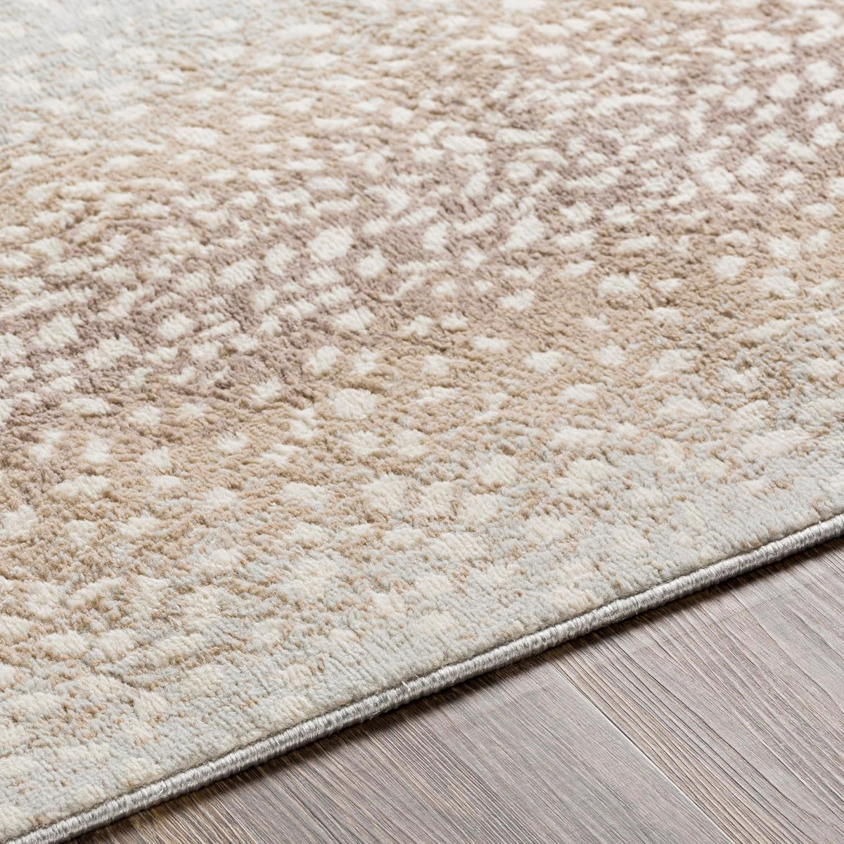 Livabliss Area Rugs - 6x9 Pablo Modern Antelope Print Tan Gray Rug for Living Room Bedroom - Animal Theme Non-Shedding Stain Resistant Carpet for Kitchen, Home Office (6'7" x 9')