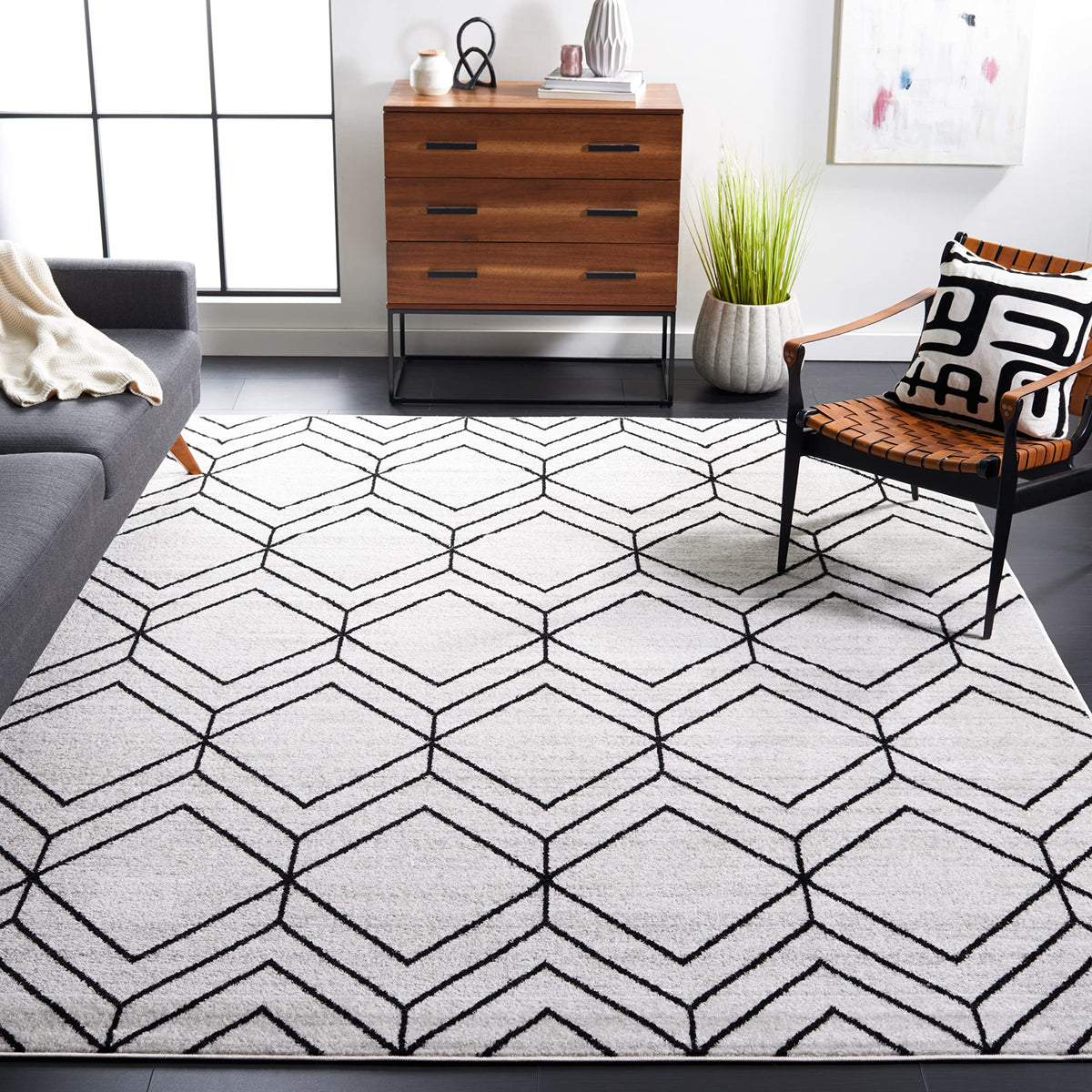 SAFAVIEH Adirondack Area Rug 8'x10', Modern Sage & Ivory ADR241Y
