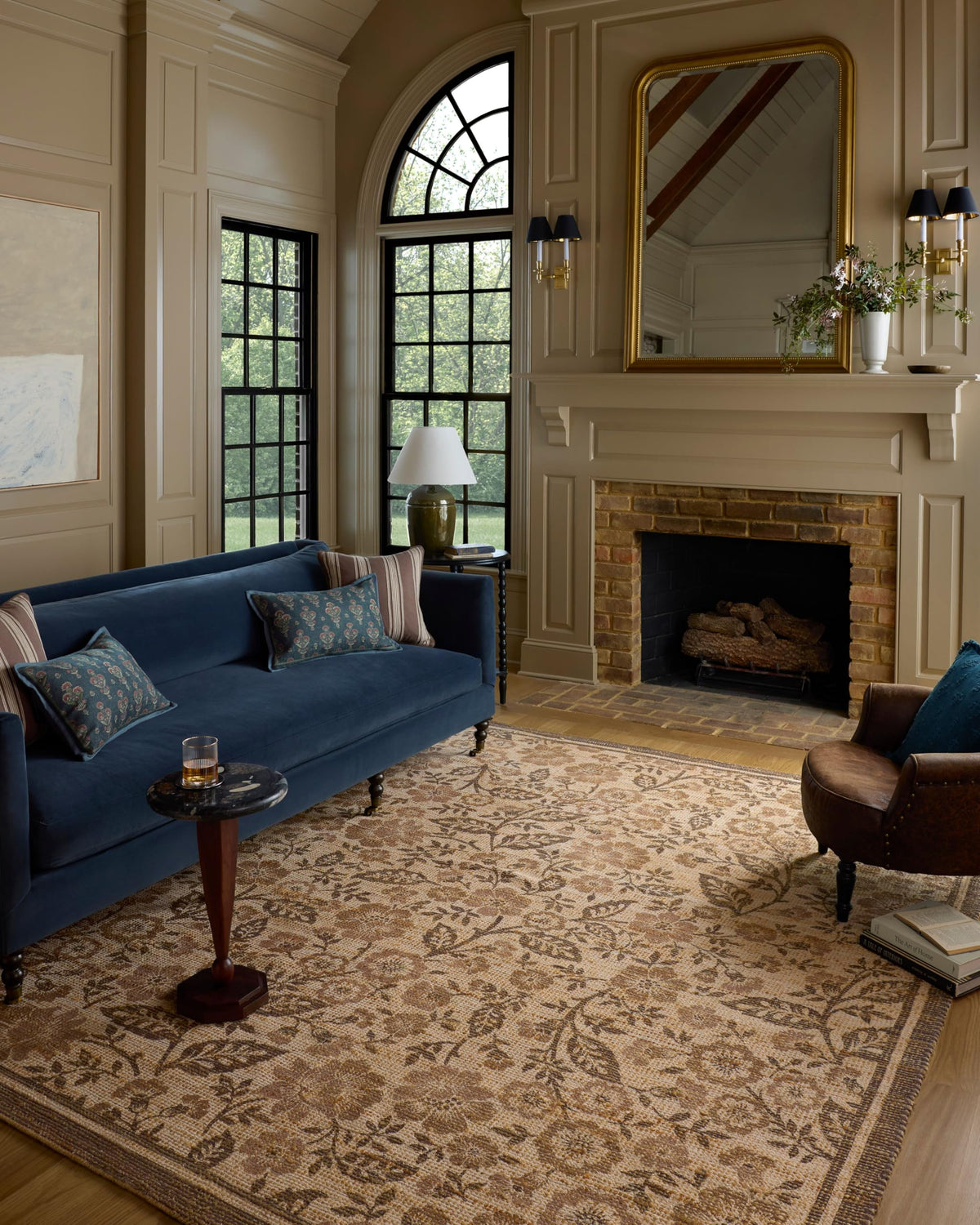 Loloi Chris Loves Julia Rue Moss/Blue 3'-6" x 5'-6" Accent Rug