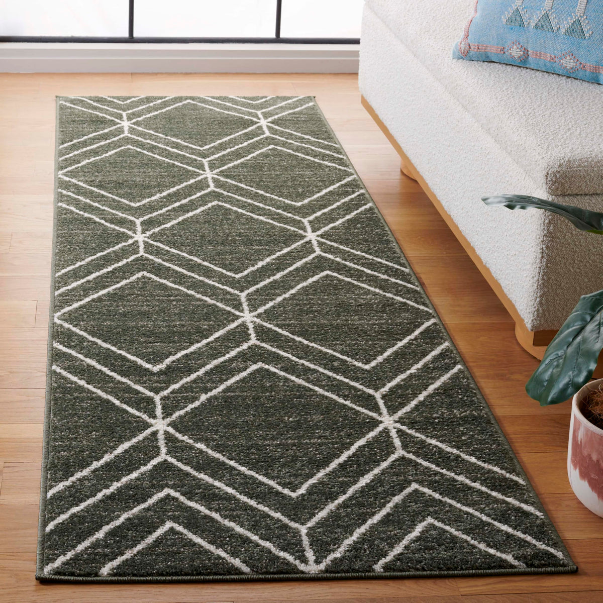 SAFAVIEH Adirondack Area Rug 8'x10', Modern Sage & Ivory ADR241Y