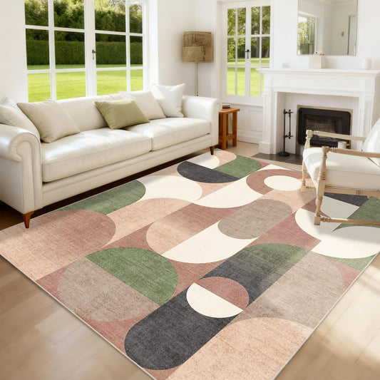 5x7 Area Rugs Modern Washable Rug for Living Room Bedroom