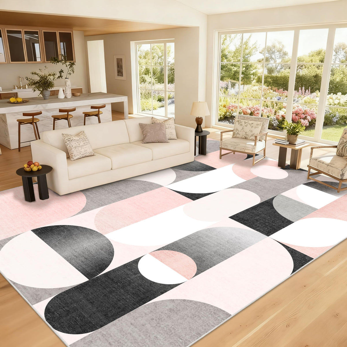 5x7 Area Rugs Modern Washable Rug for Living Room Bedroom