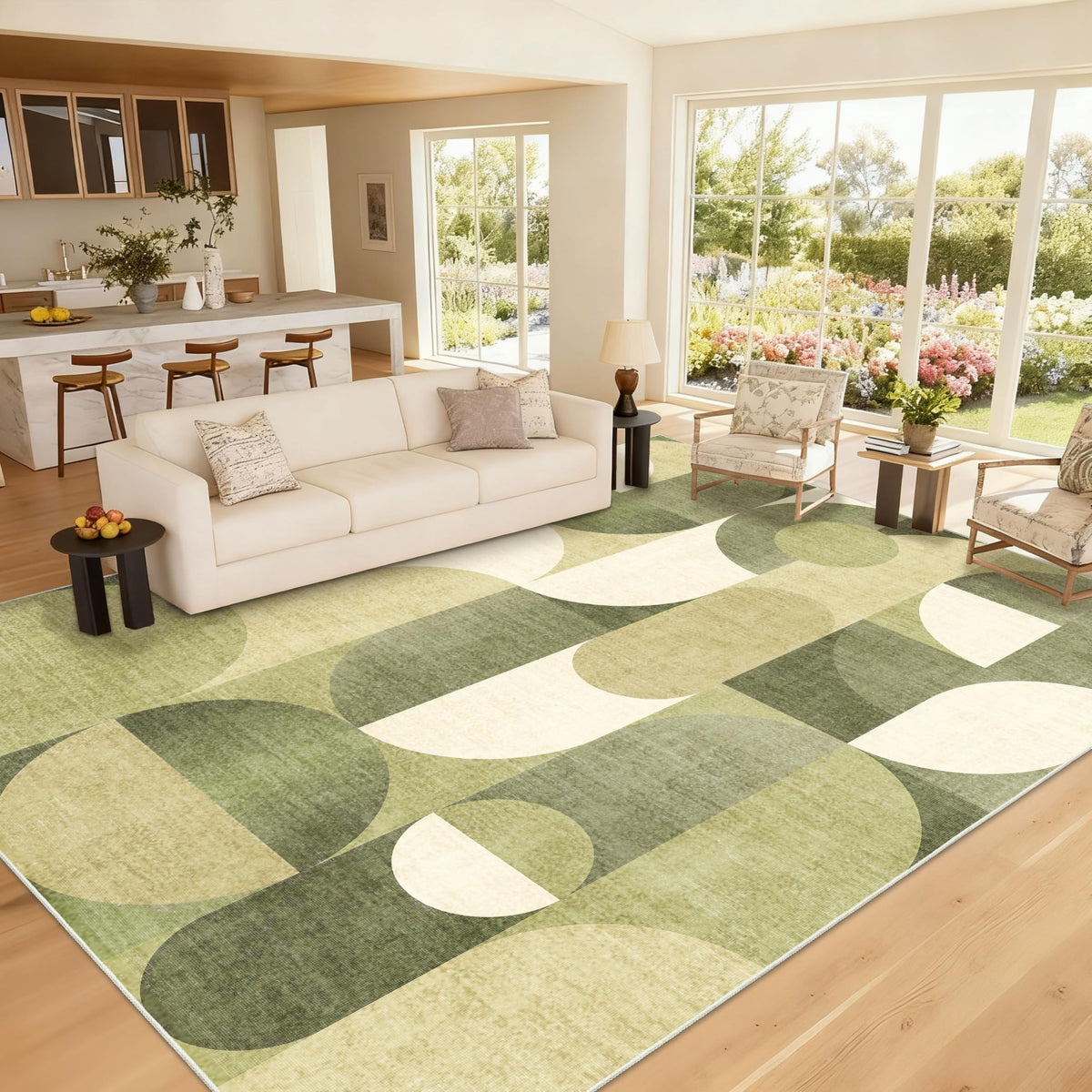 5x7 Area Rugs Modern Washable Rug for Living Room Bedroom