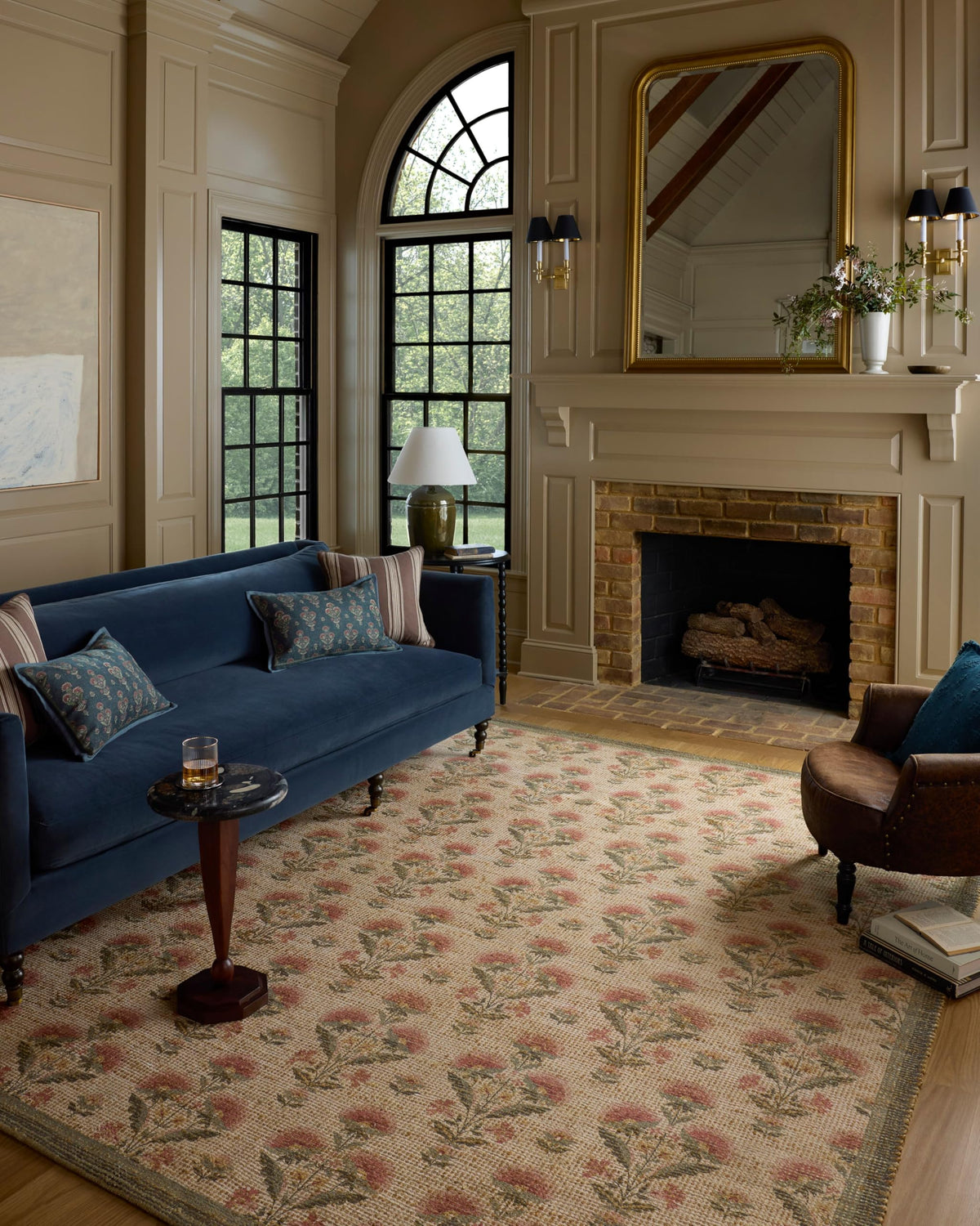 Loloi Chris Loves Julia Rue Moss/Blue 3'-6" x 5'-6" Accent Rug