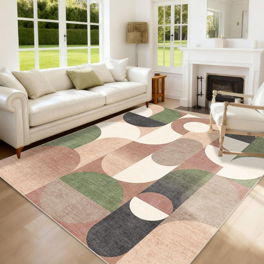 5x7 Area Rugs Modern Washable Rug for Living Room Bedroom
