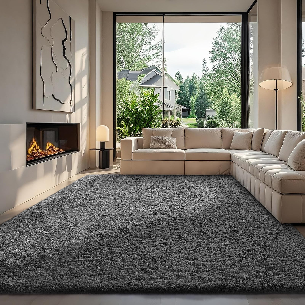 Ophanie Leopard Rugs for Bedroom Living Room, Cheetah Print Rug Fluffy Shag Large Fuzzy Plush Soft Throw,Large Shaggy Floor Faux Animal Throw 4x6 Carpets,Decor Aesthetic with Over 99 pcs Pile fibers