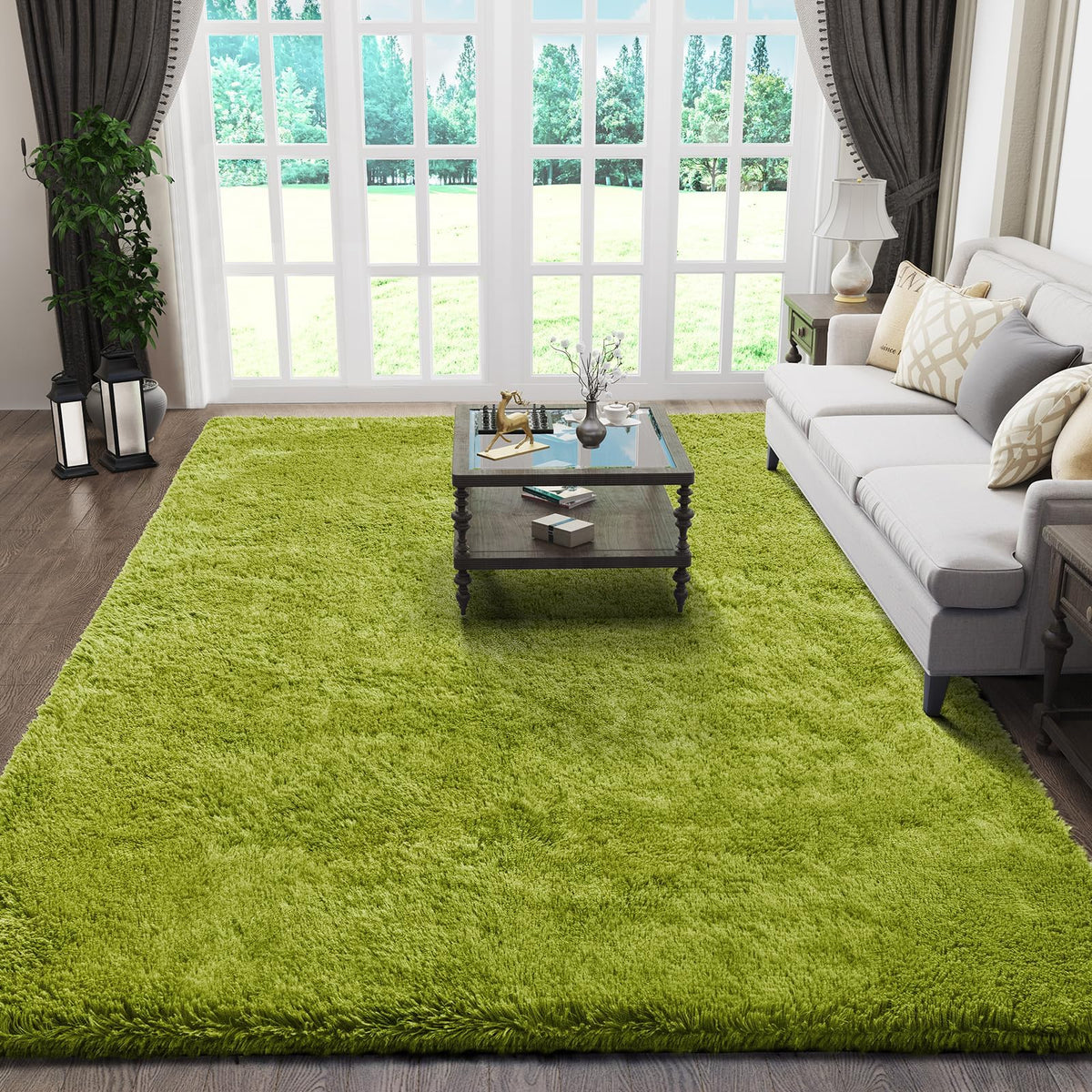 Ophanie Leopard Rugs for Bedroom Living Room, Cheetah Print Rug Fluffy Shag Large Fuzzy Plush Soft Throw,Large Shaggy Floor Faux Animal Throw 4x6 Carpets,Decor Aesthetic with Over 99 pcs Pile fibers