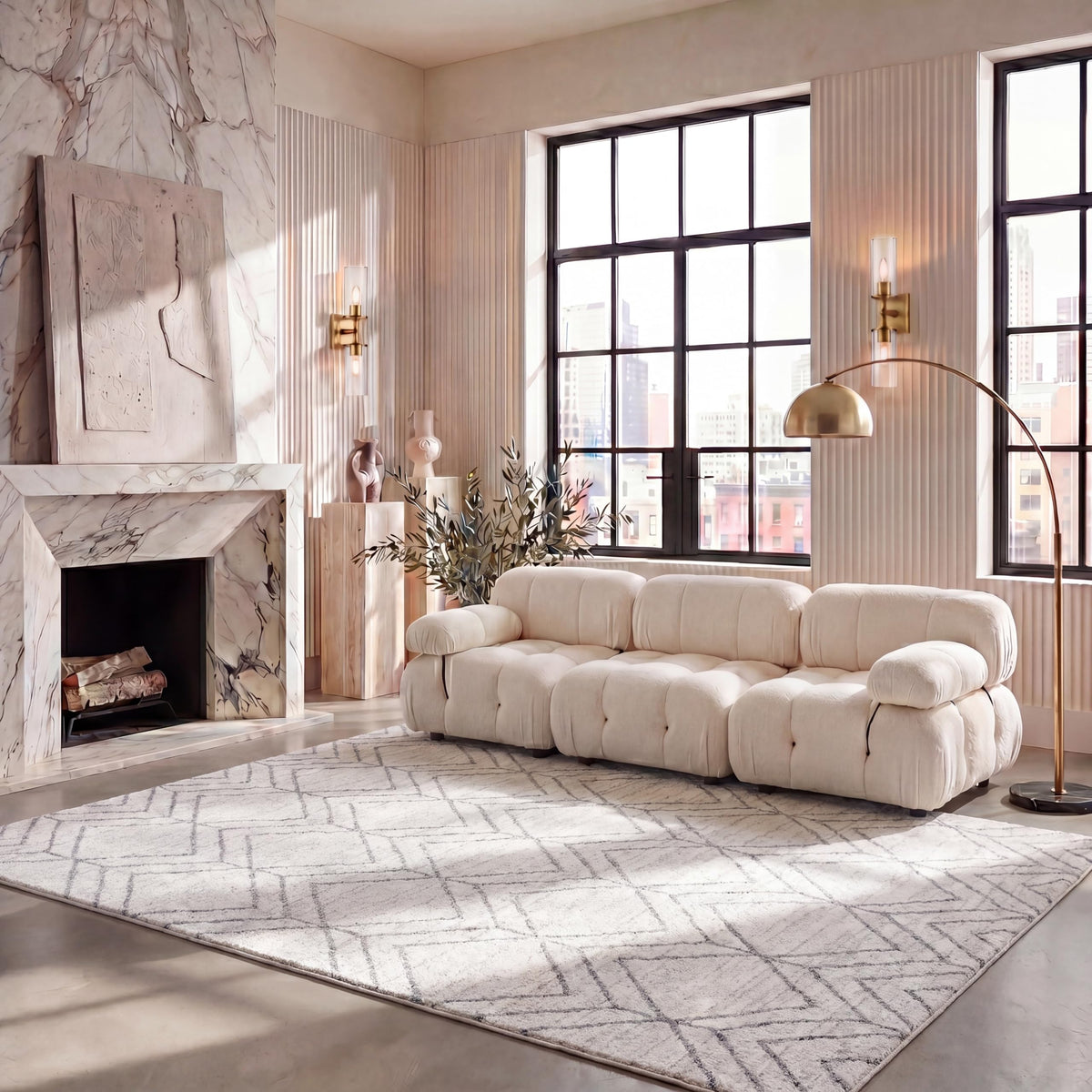 SAFAVIEH Adirondack Area Rug 8'x10', Modern Sage & Ivory ADR241Y