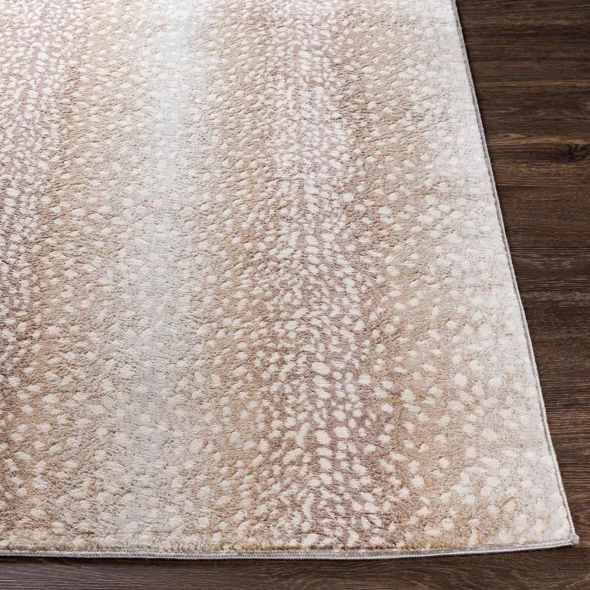 Livabliss Area Rugs - 6x9 Pablo Modern Antelope Print Tan Gray Rug for Living Room Bedroom - Animal Theme Non-Shedding Stain Resistant Carpet for Kitchen, Home Office (6'7" x 9')