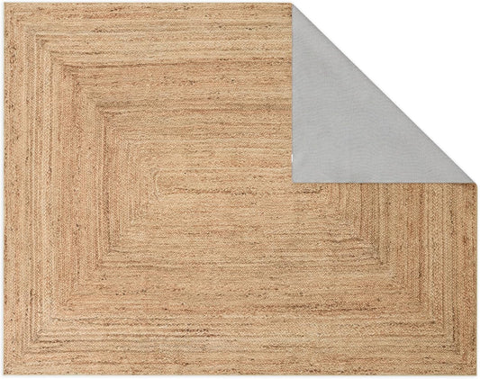 Bedsure 5x7 Print Living Room Rug, Faux Jute-Look Design, Machine Washable