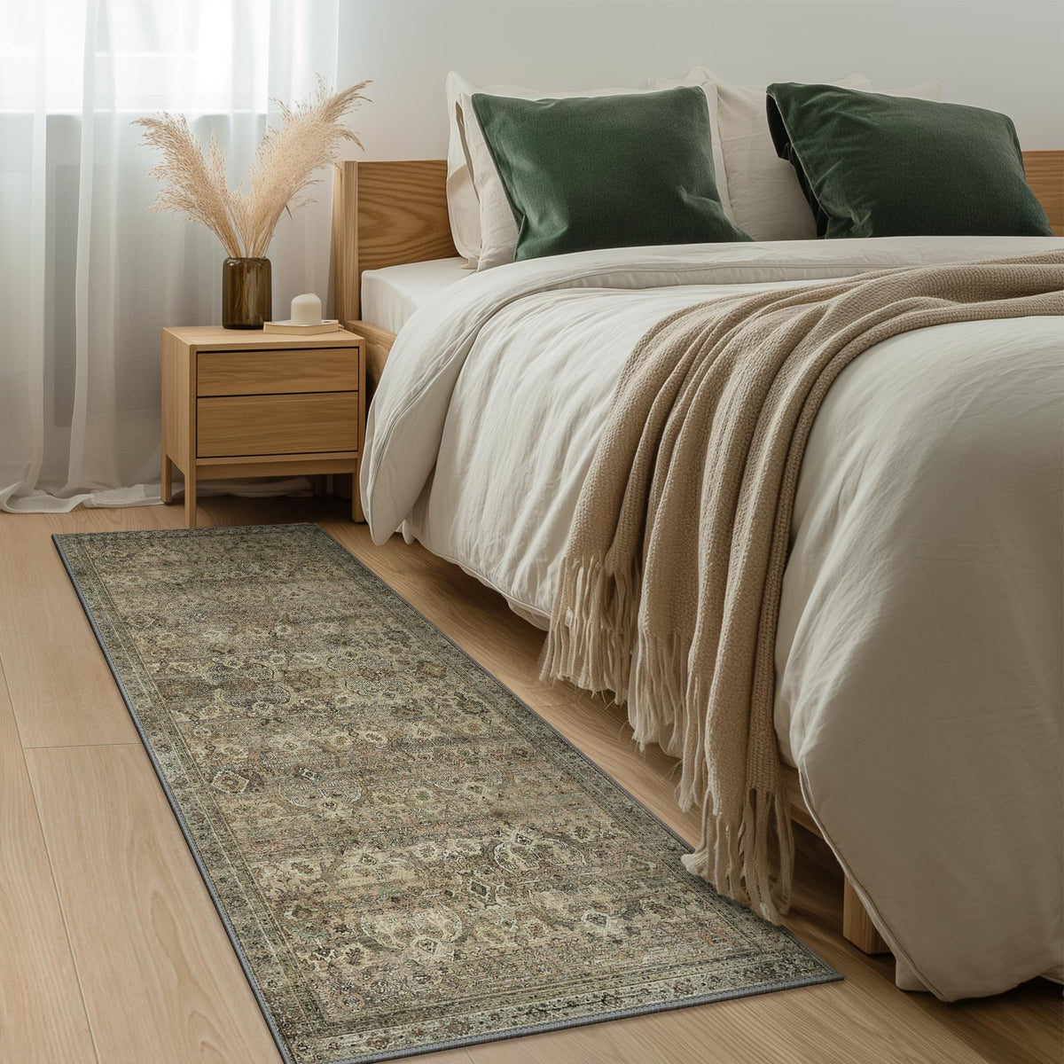 8x10 Area Rug Washable Rug for Living Room Bedroom Non Slip Carpet Taupe