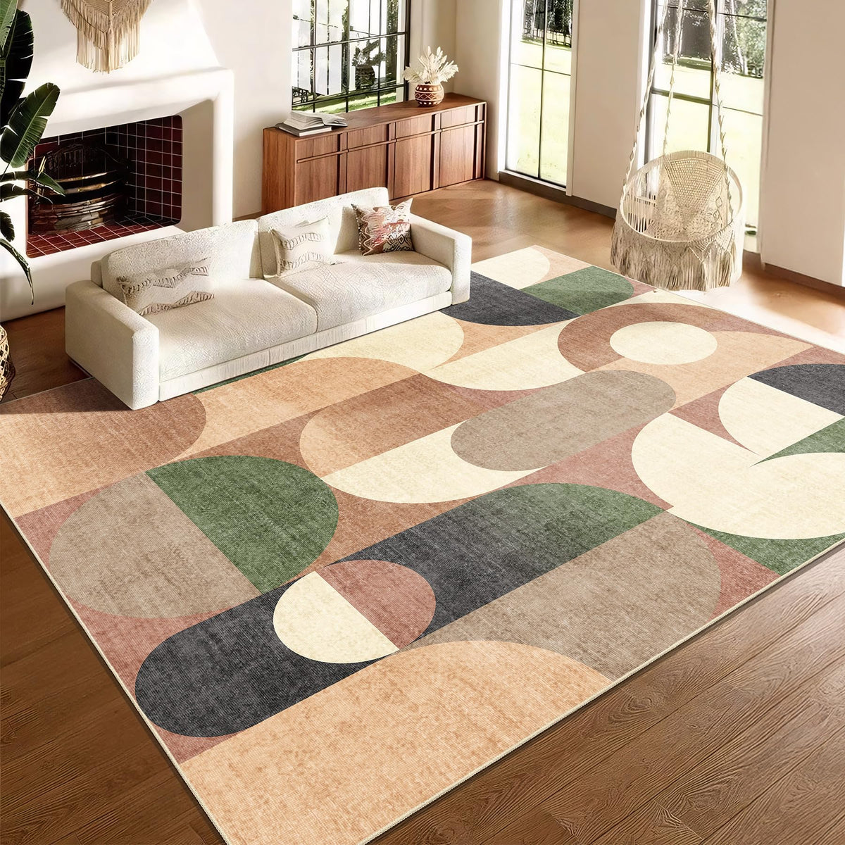 5x7 Area Rugs Modern Washable Rug for Living Room Bedroom