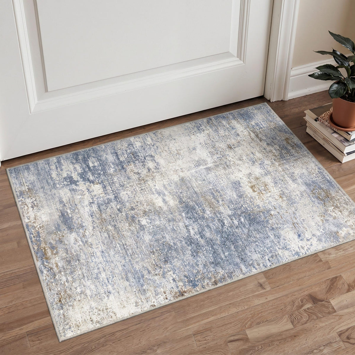 BEIMO 5x7 Washable Area Rugs, Green Mid Century Modern Rug for Bedroom
