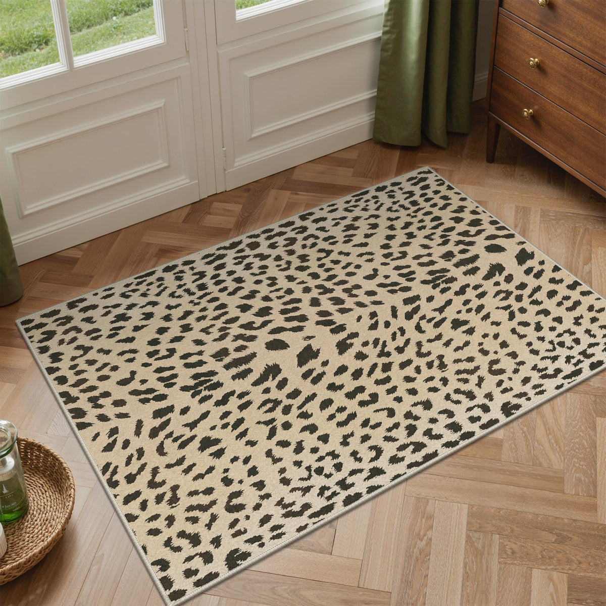 Bavni Zebra Print Rugs 5x7 Washable Area Carpet for Bedroom Living Room