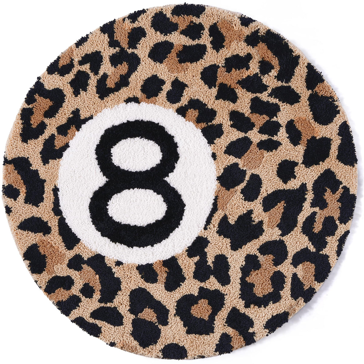 Dripykiaa Cheetah 8 Ball Round Area Rug 24 Inch Leopard Decor