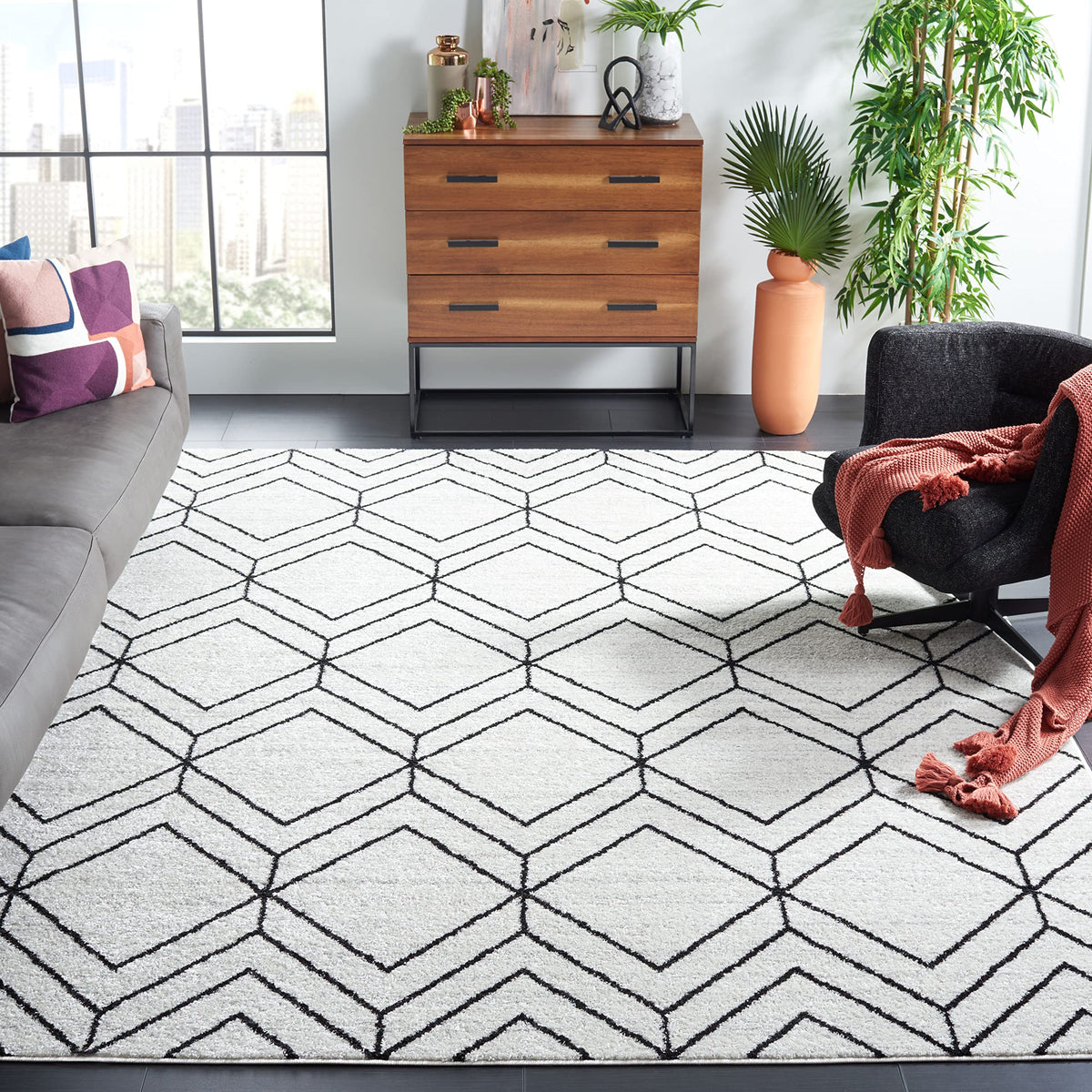 SAFAVIEH Adirondack Area Rug 8'x10', Modern Sage & Ivory ADR241Y