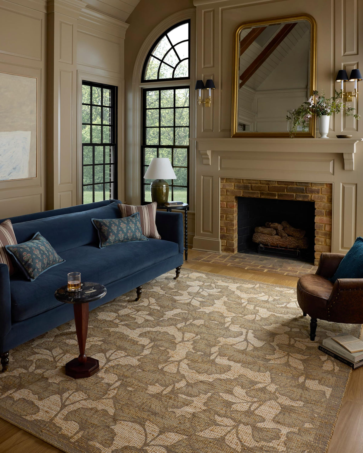 Loloi Chris Loves Julia Rue Moss/Blue 3'-6" x 5'-6" Accent Rug