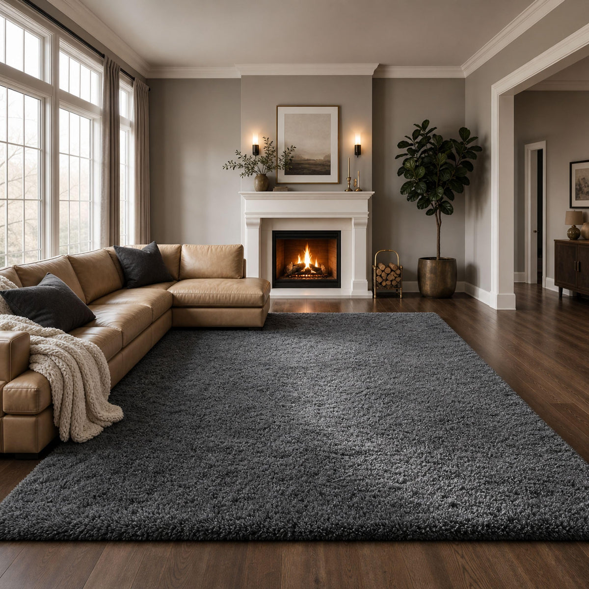 Ophanie Leopard Rugs for Bedroom Living Room, Cheetah Print Rug Fluffy Shag Large Fuzzy Plush Soft Throw,Large Shaggy Floor Faux Animal Throw 4x6 Carpets,Decor Aesthetic with Over 99 pcs Pile fibers