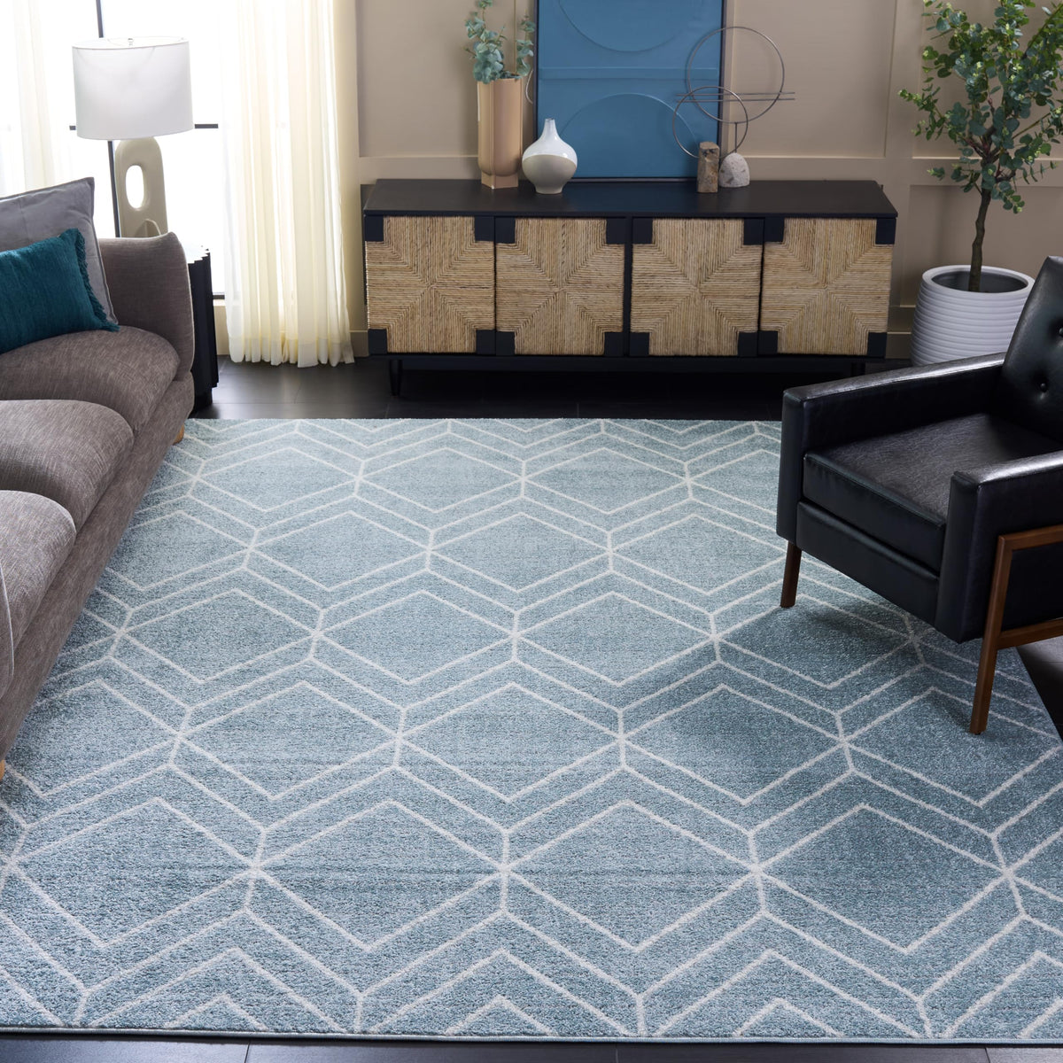 SAFAVIEH Adirondack Area Rug 8'x10', Modern Sage & Ivory ADR241Y