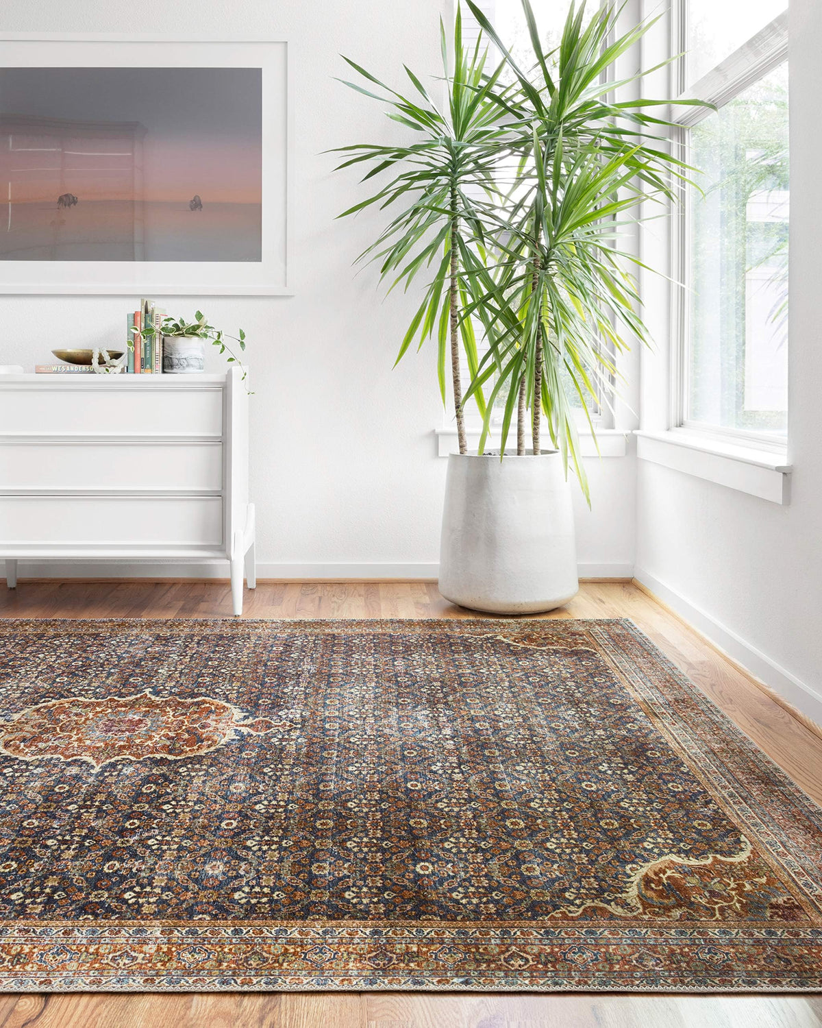 Loloi Layla Olive/Charcoal 7'-6" x 9'-6" Area Rug