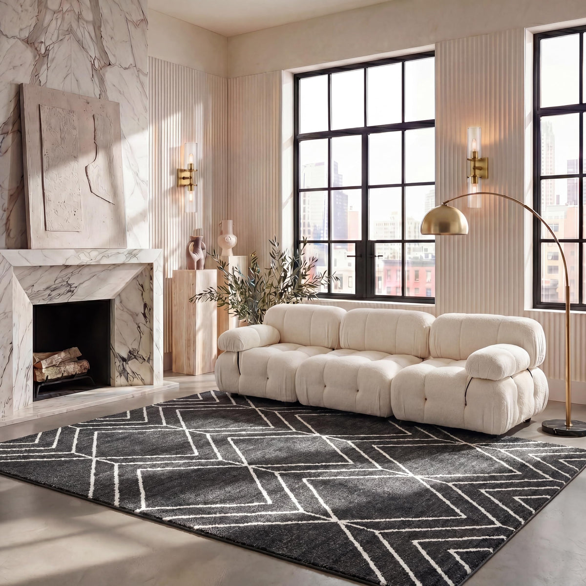 SAFAVIEH Adirondack Area Rug 8'x10', Modern Sage & Ivory ADR241Y