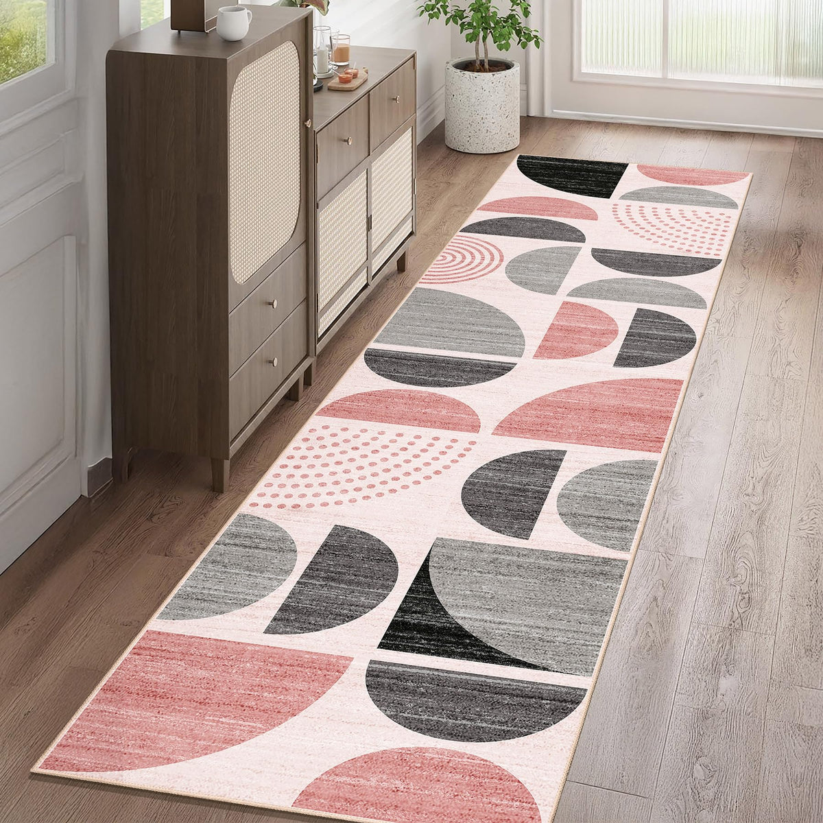 MUJOO 5x7 Area Rugs Washable,Boho Rugs Non Slip Modern Abstract Large